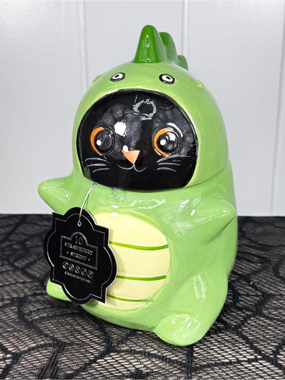 NEW 10 Strawberry Street Dinosaur Black Cat Halloween Canister